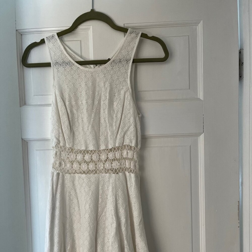 Free People White Summer Mini Dress Size 4